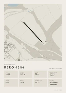 Poster Bergheim im Stil Minimal