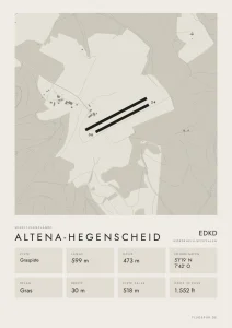 Poster Altena-Hegenscheid im Stil Minimal