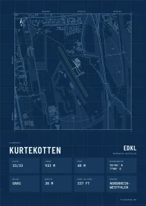 Poster Kurtekotten im Stil Technical