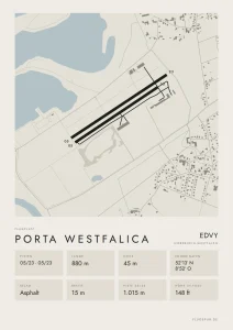 Poster Porta Westfalica im Stil Minimal