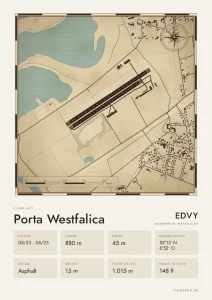 Poster Porta Westfalica im Stil Vintage
