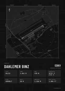 Poster Dahlemer Binz im Stil Technical schwarz