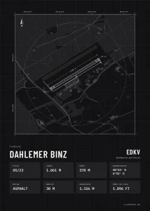 Poster Dahlemer Binz im Stil Technical schwarz