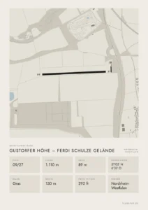 Poster Segelfluggelände Gustorfer Höhe – Ferdi Schulze Gelände, Stil Minimal