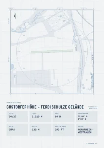 Poster Segelfluggelände Gustorfer Höhe – Ferdi Schulze Gelände, Stil Technical hell