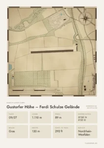 Poster Segelfluggelände Gustorfer Höhe – Ferdi Schulze Gelände, Stil Vintage