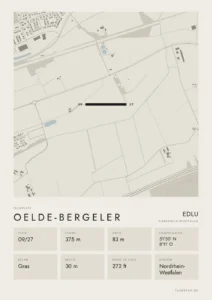 Poster Flugplatz Oelde-Bergeler (EDLU), Stil Minimal