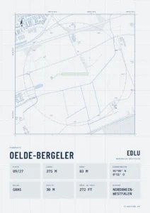Poster Flugplatz Oelde-Bergeler (EDLU), Stil Technical hell