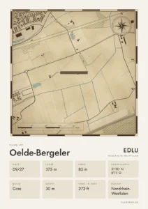 Poster Flugplatz Oelde-Bergeler (EDLU), Stil Vintage