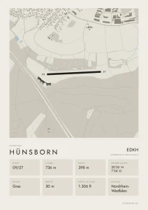Poster Hünsborn im Stil Minimal