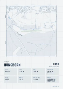 Poster Hünsborn im Stil Technical hell