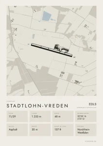 Poster Stadtlohn-Vreden im Stil Minimal
