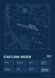 Poster Stadtlohn-Vreden im Stil Technical