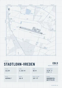 Poster Stadtlohn-Vreden im Stil Technical hell
