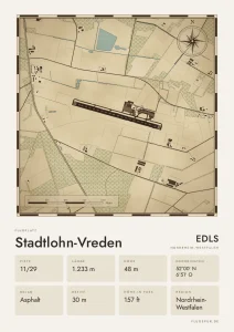 Poster Stadtlohn-Vreden im Stil Vintage