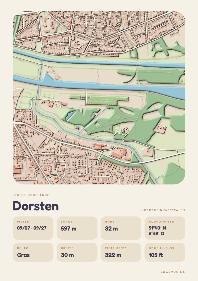 Poster Dorsten im Stil Clay