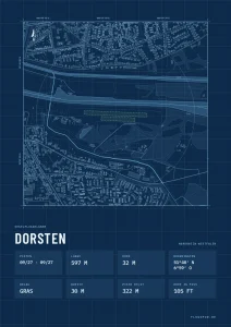Poster Dorsten im Stil Technical