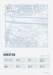 Poster Dorsten im Stil Technical hell