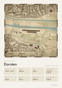 Poster Dorsten im Stil Vintage