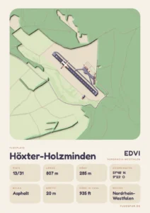 Poster Flugplatz Höxter-Holzminden (EDVI)