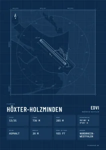 Poster Höxter-Holzminden im Stil Technical