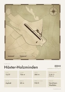 Poster Höxter-Holzminden im Stil Vintage
