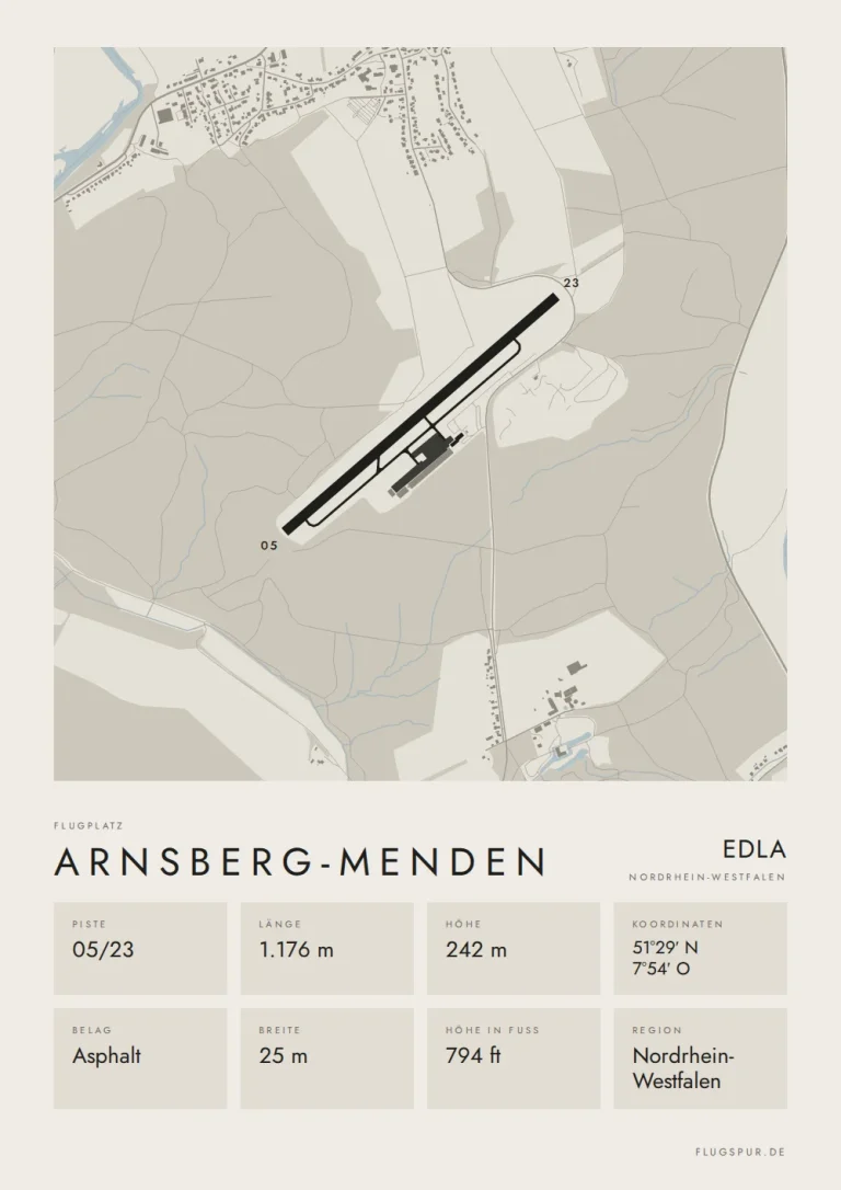 Poster Arnsberg-Menden im Stil Minimal