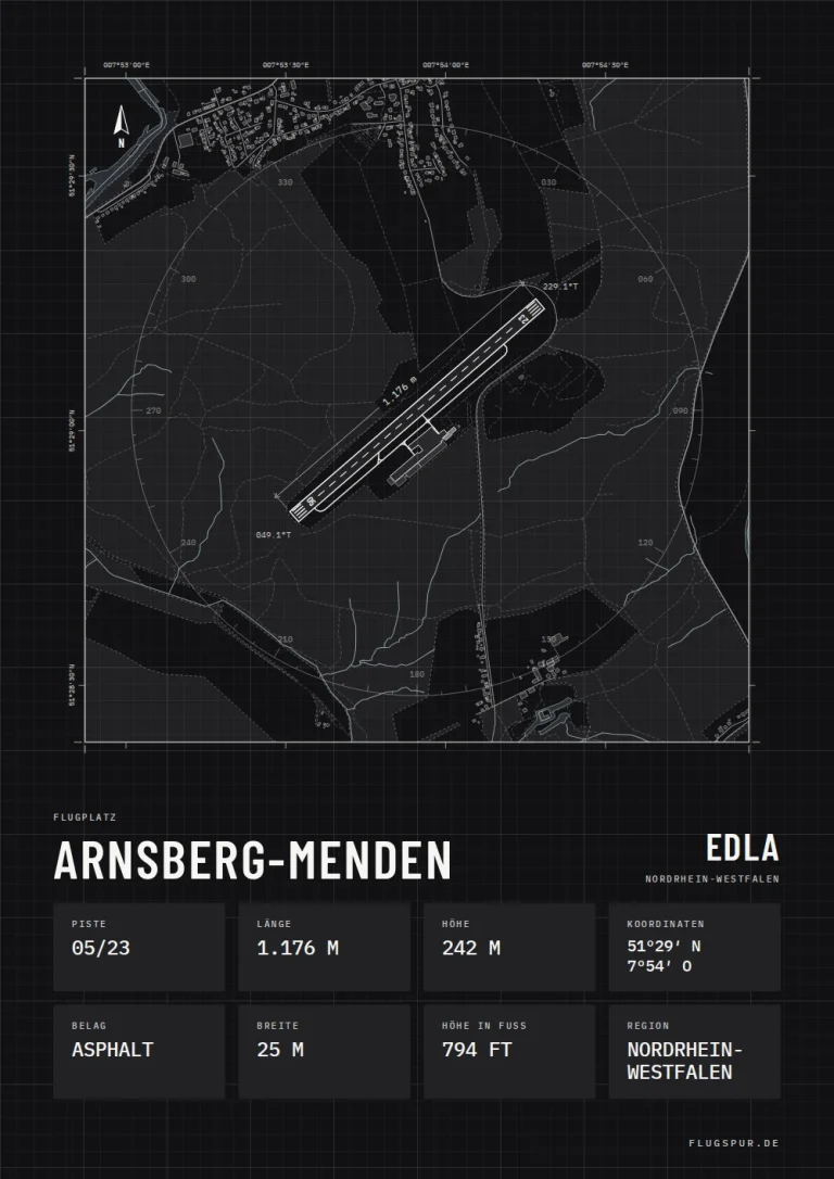 Poster Arnsberg-Menden im Stil Technical schwarz