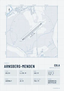 Poster Arnsberg-Menden im Stil Technical hell