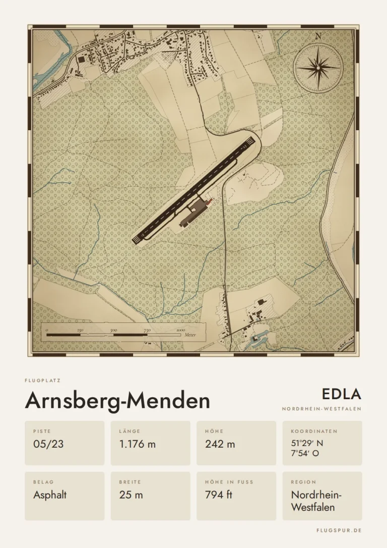Poster Arnsberg-Menden im Stil Vintage