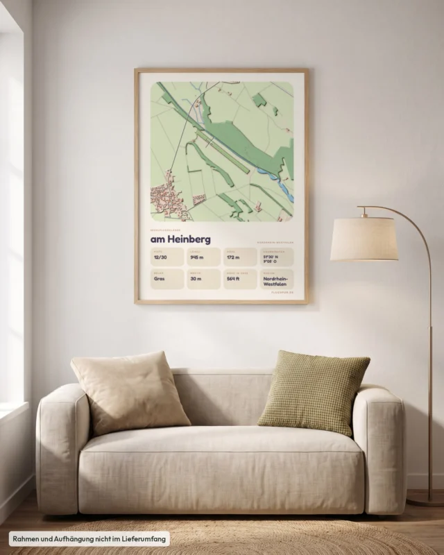 Poster am Heinberg im Stil Clay: Wohnzimmer – Sofa, Eiche