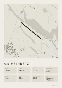 Poster am Heinberg im Stil Minimal