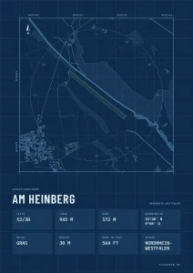 Poster am Heinberg im Stil Technical