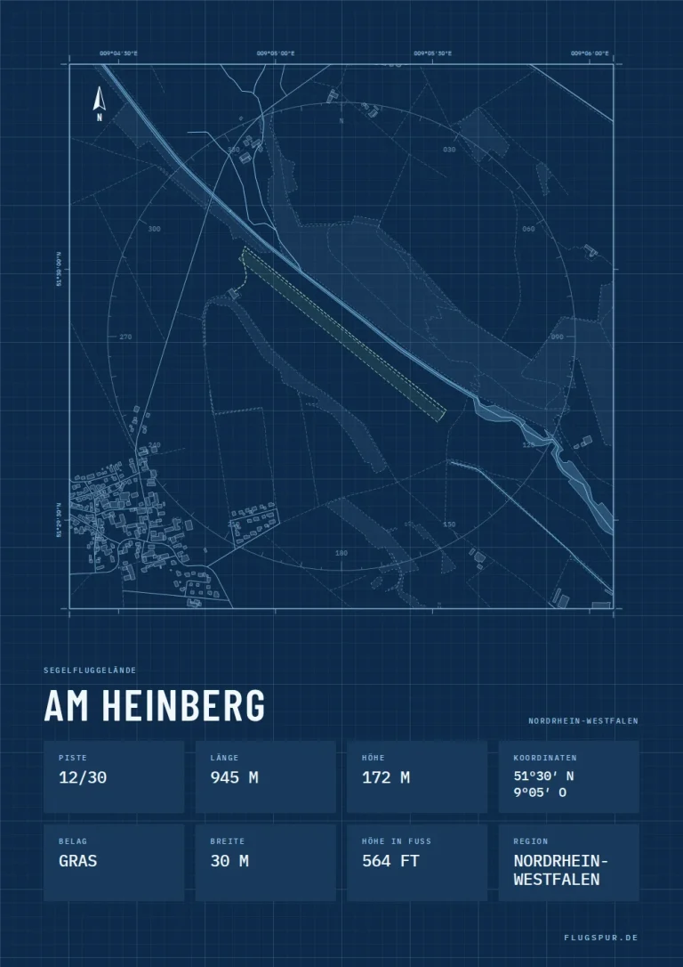 Poster am Heinberg im Stil Technical