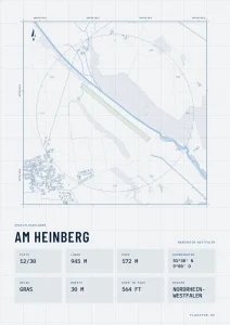 Poster am Heinberg im Stil Technical hell