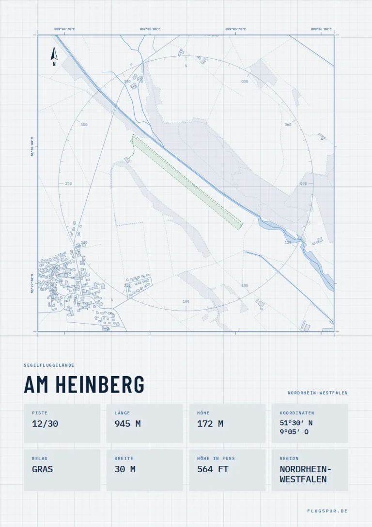 Poster am Heinberg im Stil Technical hell