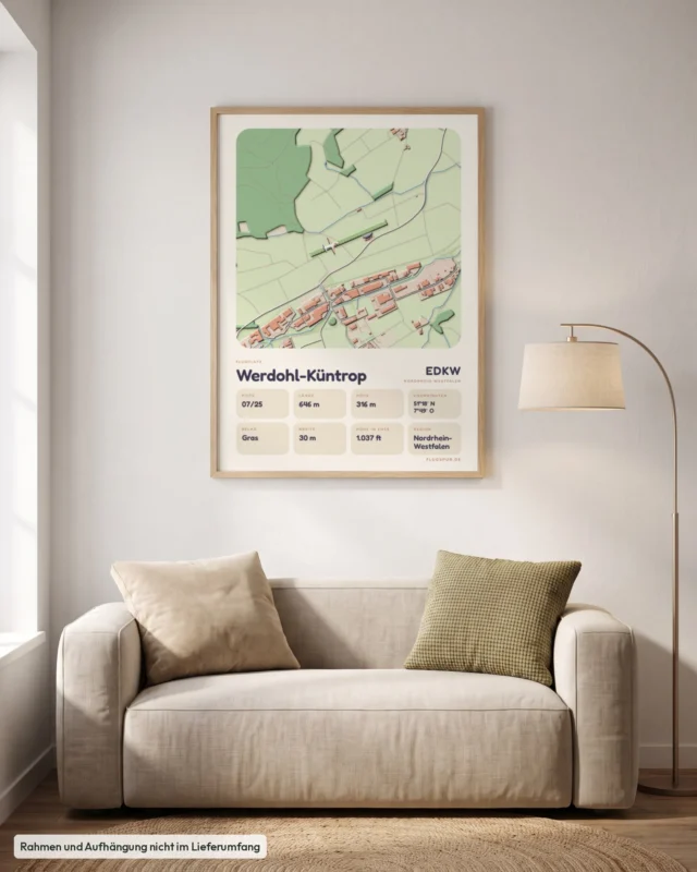 Poster Werdohl-Küntrop im Stil Clay: Wohnzimmer – Sofa, Eiche