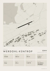 Poster Werdohl-Küntrop im Stil Minimal