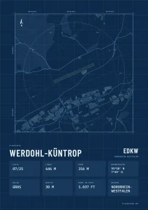 Poster Werdohl-Küntrop im Stil Technical