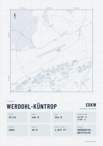 Poster Werdohl-Küntrop im Stil Technical hell