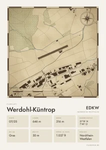 Poster Werdohl-Küntrop im Stil Vintage