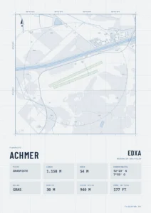 Poster Flugplatz Achmer (EDXA), Stil Technical hell