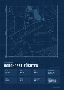 Poster Borghorst-Füchten im Stil Technical