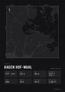 Poster Hagen Hof-Wahl im Stil Technical schwarz