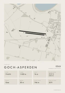 Poster Goch-Asperden im Stil Minimal