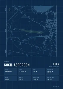 Poster Goch-Asperden im Stil Technical