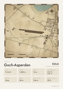 Poster Goch-Asperden im Stil Vintage