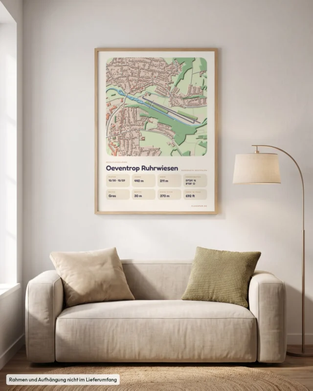 Poster Oeventrop Ruhrwiesen im Stil Clay: Wohnzimmer – Sofa, Eiche