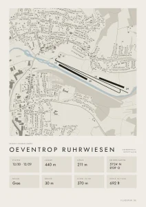 Poster Oeventrop Ruhrwiesen im Stil Minimal