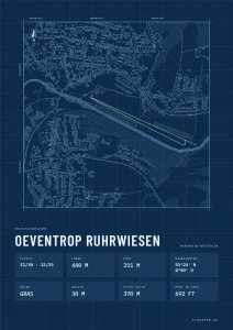 Poster Oeventrop Ruhrwiesen im Stil Technical